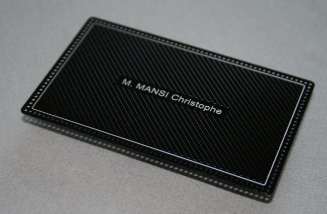 Carte de Luxe en acier couleur noir